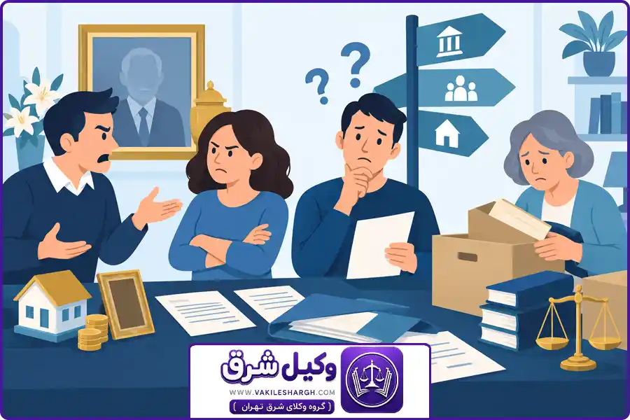 وکیل تحریر ترکه شرق تهران | مثال فرضی