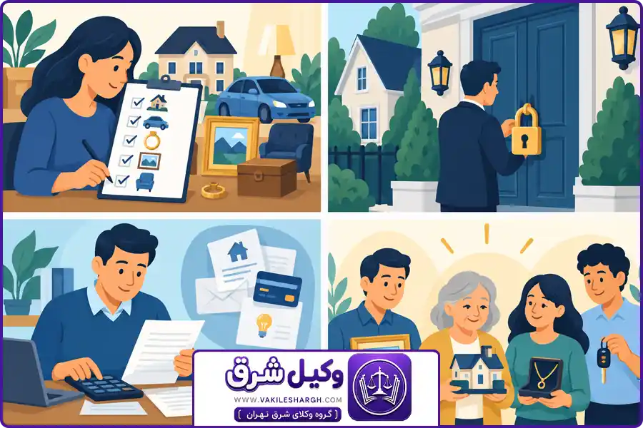 وکیل تحریر ترکه شرق تهران | تفاوت تحریر ترکه با مهروموم، تصفیه و تقسیم ترکه