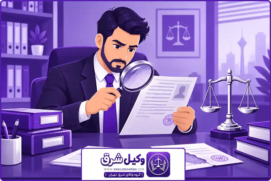 وکیل جعل اسناد شرق تهران