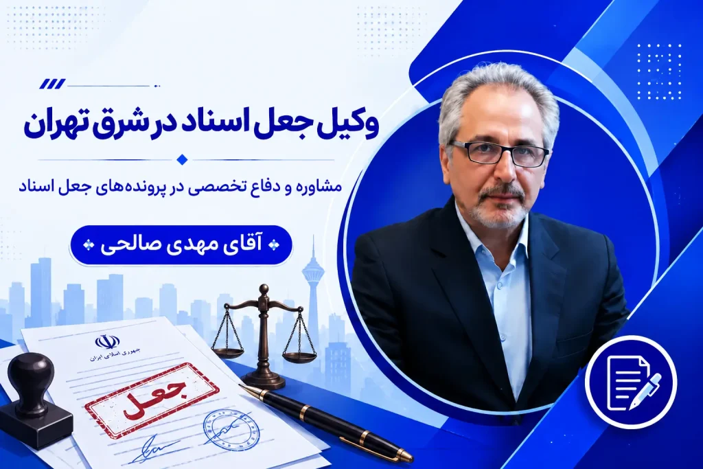 وکیل جعل اسناد شرق تهران