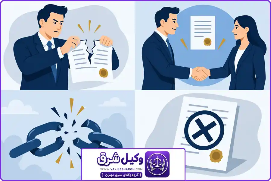 وکیل فسخ قرارداد شرق تهران | چه زمانی حق فسخ قرارداد ایجاد میشود؟