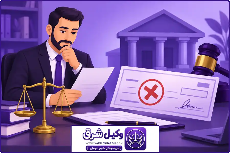 وکیل چک برگشتی شرق تهران | روشهای قانونی وصول چک برگشتی
