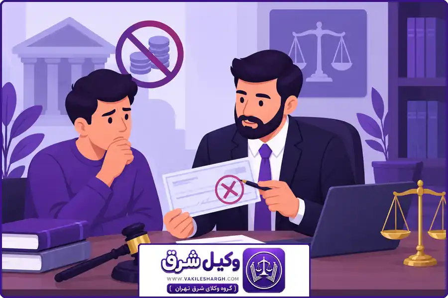 وکیل چک برگشتی شرق تهران | پیگیری وصول وجه چک