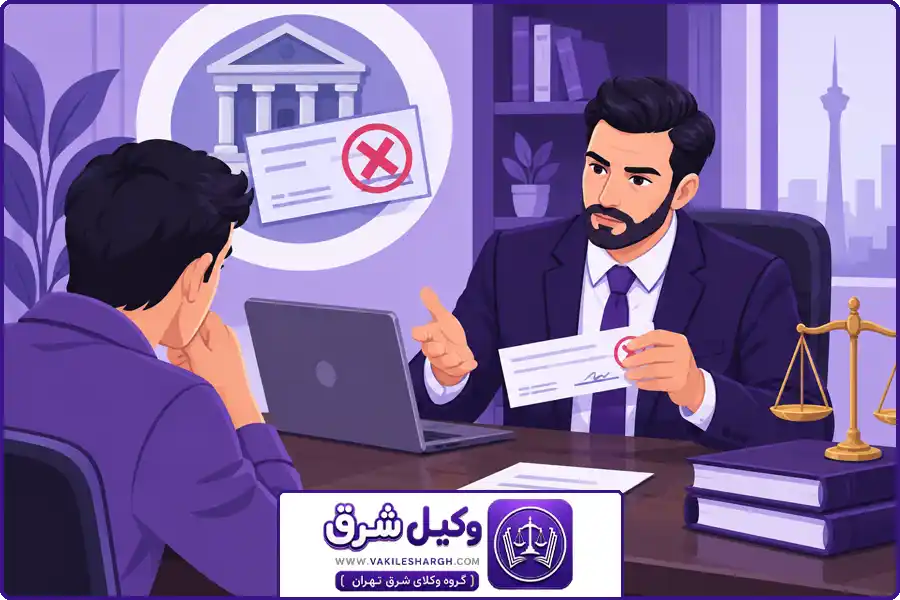 وکیل چک برگشتی شرق تهران