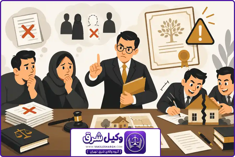 وکیل انحصار وراثت شرق تهران | سؤالات متداول