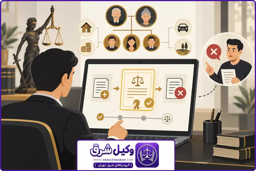 وکیل انحصار وراثت شرق تهران | مهلت اعتراض به گواهی را جدی بگیرید