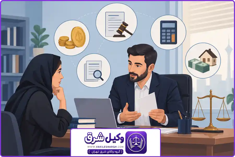 هزینه وکیل برای مهریه | هزینه‌های پرونده فقط حق‌الوکاله وکیل نیست