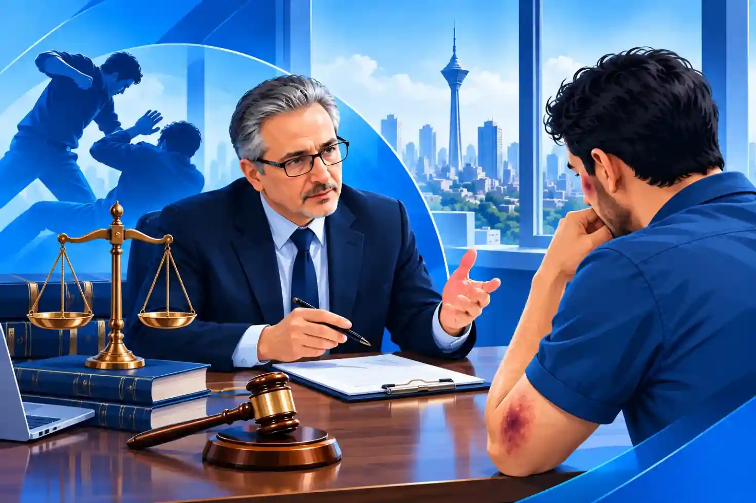 پرونده های کبودی و شکستگی | وکیل ضرب و جرح شرق تهران